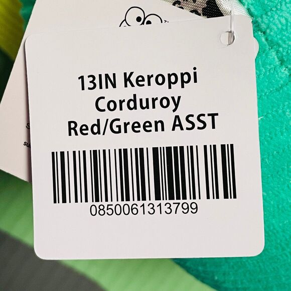 NWT Authentic 2025 Large Sanrio Green Corduroy Keroppi Duo Set 13” Plushie - Picture 6 of 6